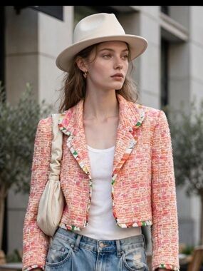 Walter Baker silk blend cropped jacket